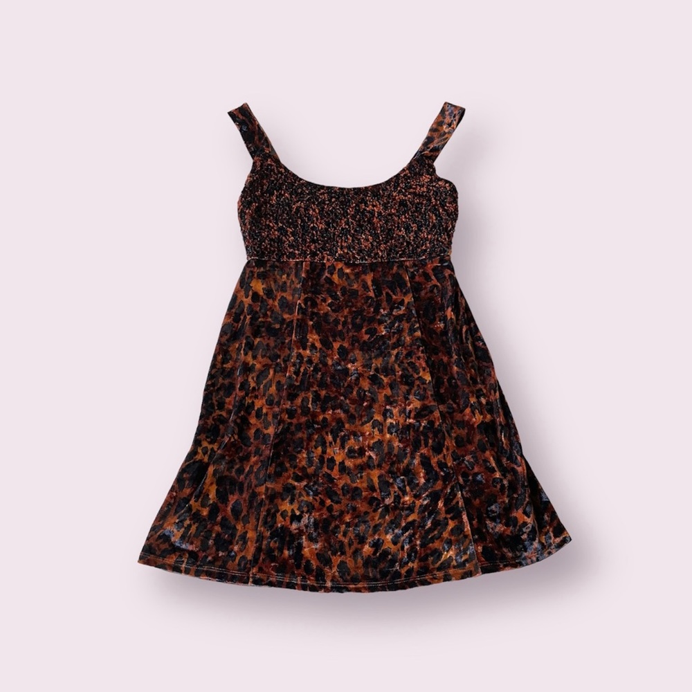 Free People Mini Dress in Brown and Black Leopard Print - Picture 10 of 10